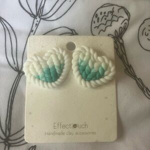 Effectouch Handmade Clay Heart Earrings